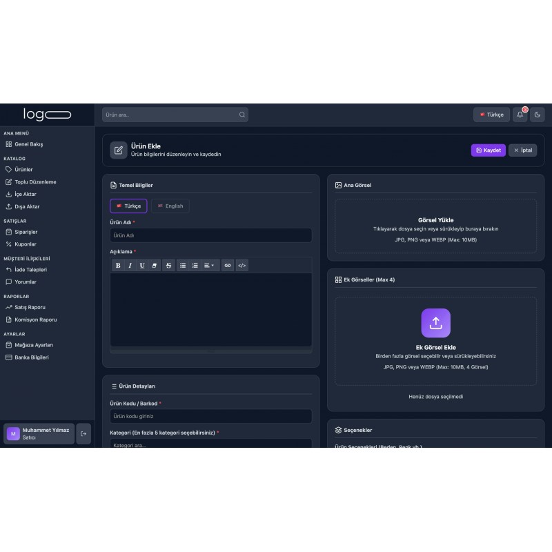 Opencart C2C - B2C Pazaryeri Çoklu Satıcı Modülü