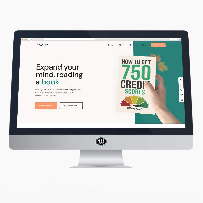 Vault Book Landing Page
