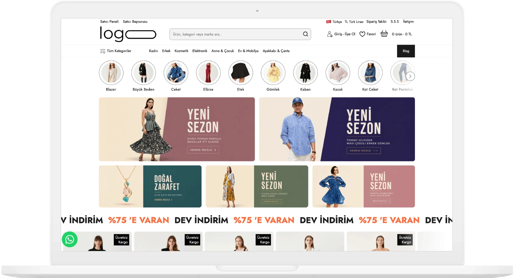 Trendy demo görünümü