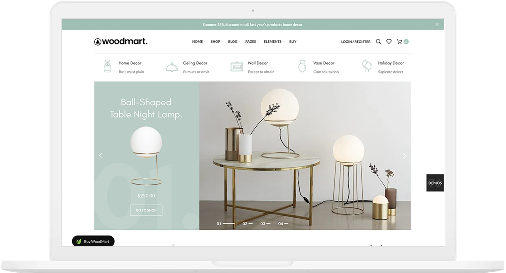 WoodMart Decor demo görünümü