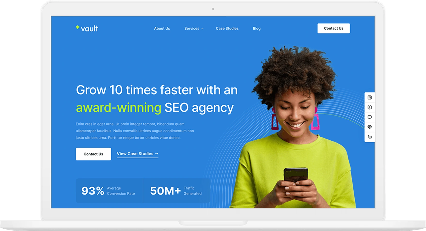 Vault SEO Agency demo görünümü