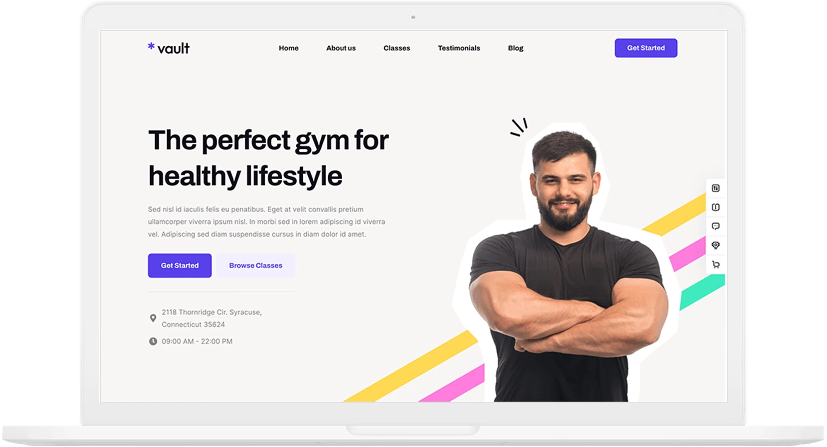 Vault Fitness demo görünümü