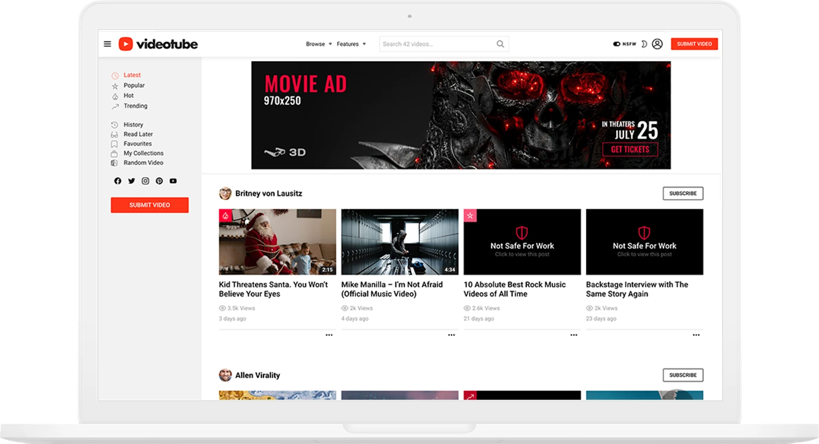 VideoPro demo görünümü